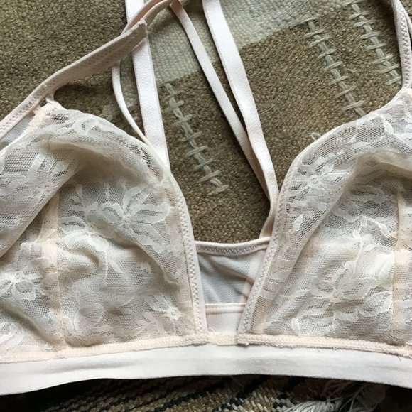 Heidi Klum Intimates Soft PInk Sheer Stretch and Lace Bra New No Tags - Picture 3 of 8
